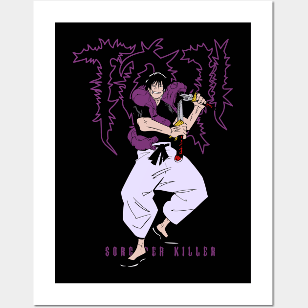 Toji JJK anime Fanart Wall Art by Planet of Tees